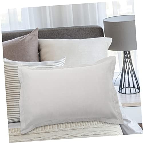 Cabilock 2Pcs Grey Pillowcases Soft Washable Bedroom Decor Covers