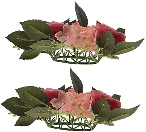 Zerodeko Lightweight Fake Rose Candle Wreath