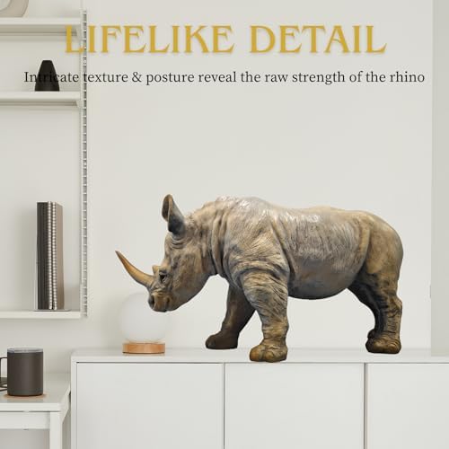 YouFine Bronze Rhinoceros Sculpture 197 Realistic Statue
