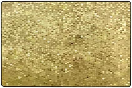 VIGTRO Bling Gold Sequins Non-Slip Area Rug 36x24