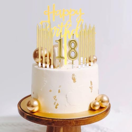 PHD CAKE 46 Pcs Birthday Candles Toppers Set