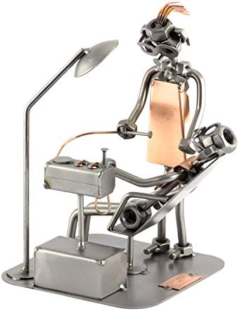 German Crafted Dentist Woman Sculpture Nuts and Bolts Figurine
