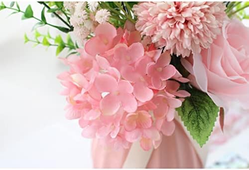 Lifelike Artificial Flowers with Ceramic Vase Set 1