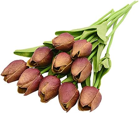 NevStp 10PCS Multicolor Real Touch Tulip Artificial Bouquet