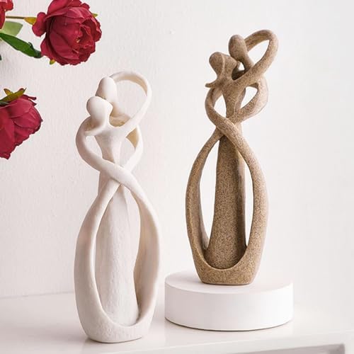 Modern Romantic Couple Statue - Hugging Figurines for Home Decor