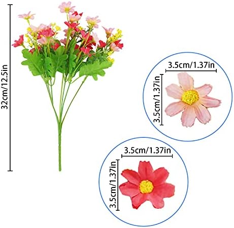 Uieke 12-Piece Artificial Daisy Flowers Bulk Set