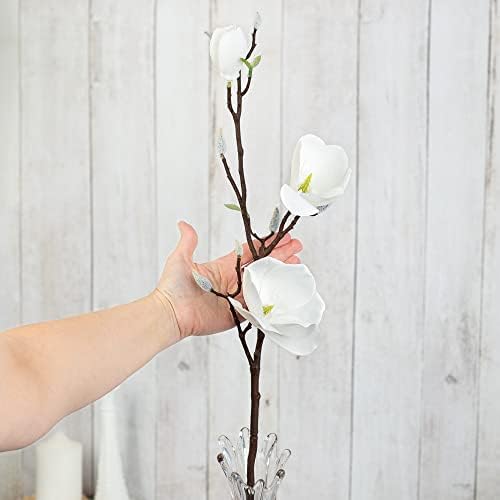 Factory Direct Craft Artificial Cream Magnolia Branch - 31 Inches