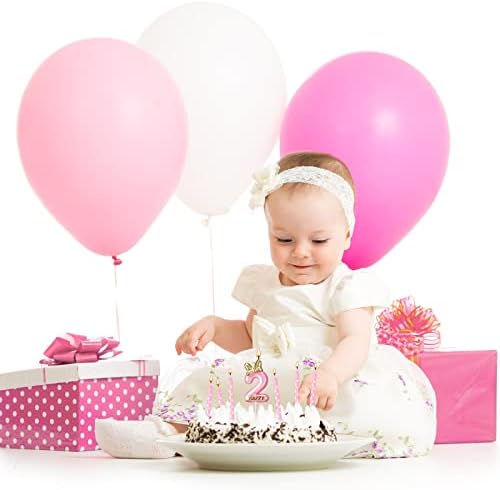 Roowest 11 Pcs Birthday Candle Girl Pink Mouse Decorations