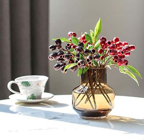 Lifelike Artificial Flowers Set with Hole Fruit Design
