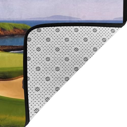 ESASAM Golf Course Flannel Non-Slip Mat - 80x58 Inch