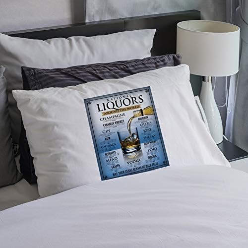 GRAPHICS MORE Glass Half Full Pillowcase