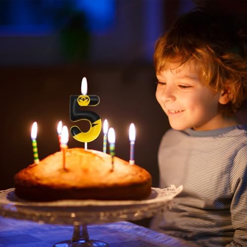 OGnomiFX 5th Birthday Bat Candle - Hero Theme Decor