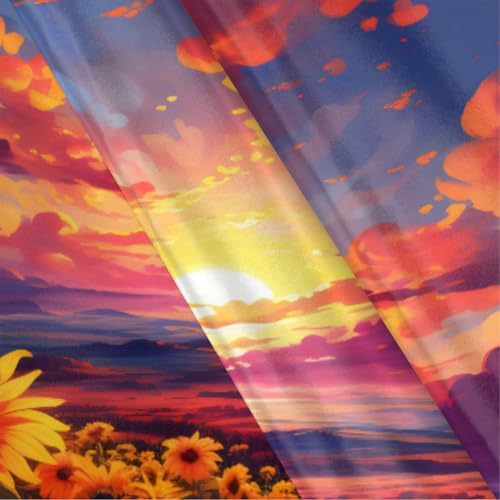 GzLeyigou Sun Flowers Satin Pillowcase 20x30in Queen Size with Zipper