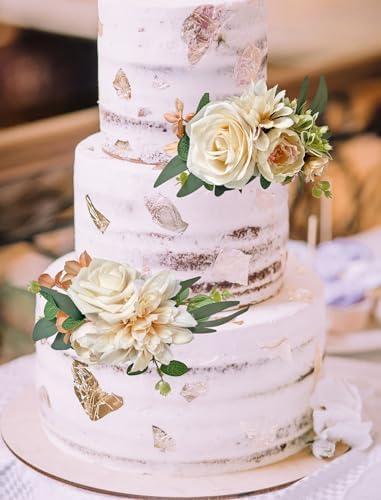 CherishedMoments 2Pcs Cake Topper Set - Champagne Boho Wedding Decorations 1