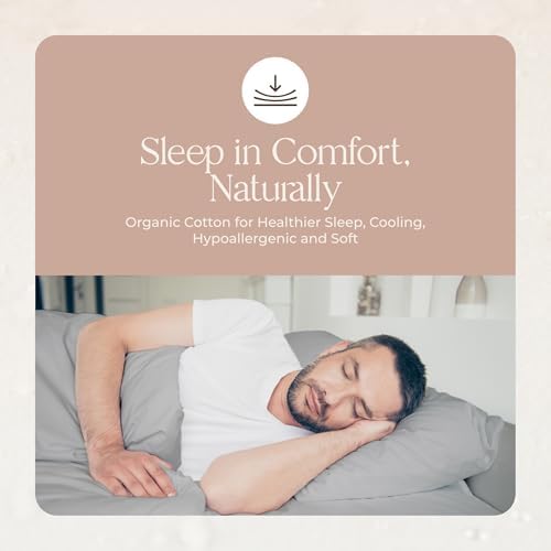 Whisper Organics Organic Cotton Pillow Cases King Size Set of 2