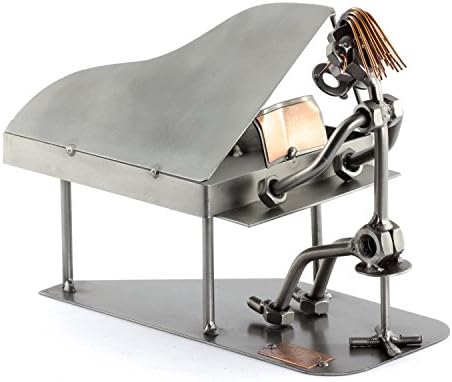 Grand Piano Sculpture Nuts and Bolts Metal Ornament
