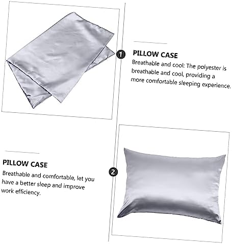 KICHOUSE 2pcs Zippered Polyester Pillowcases Soft Comfortable Decorative Elegant