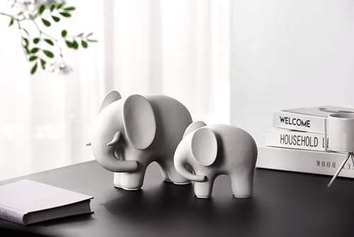 Modern Simple Ceramic White Elephant Home Decor