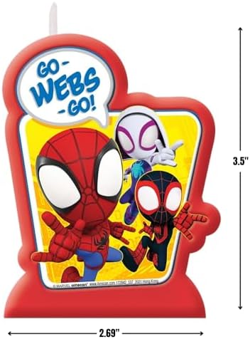 Spidey Multicolor Birthday Candle Pack of 1 1