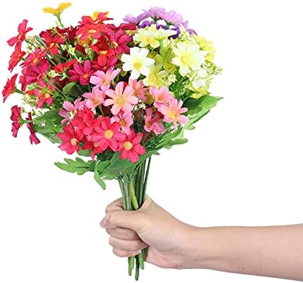 Weazifeur Artificial Daisy Flowers Multicolor UV Resistant