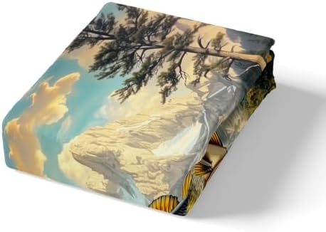 Manfei Lake House Fishing Theme Queen Sheet Set