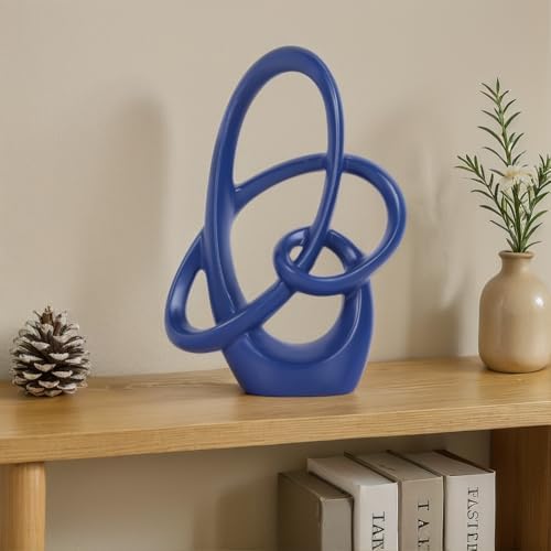 XIYOUQI Blue Abstract Resin Sculpture 11 Modern Home Decor