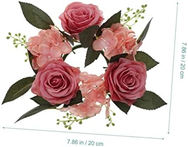 Zerodeko Lightweight Fake Rose Candle Wreath