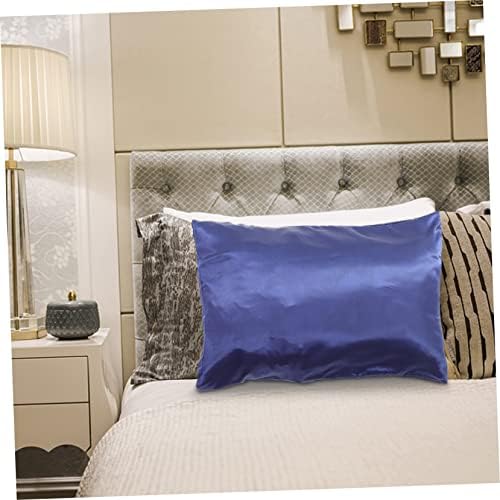 ABOOFAN 2Pcs Imitated Silk Pillowcases Black