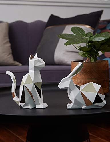 HAUCOZE Geometric Rabbit Statue 61inch Home Decor