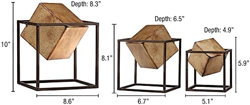 Madison Park Quad Cube Home Decor 3 Piece Set