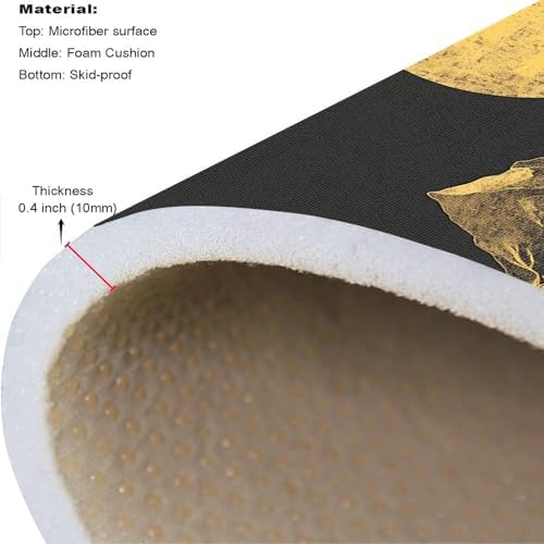 Yellow Moon Mountain Print Area Rug Non-Slip Machine Washable 1