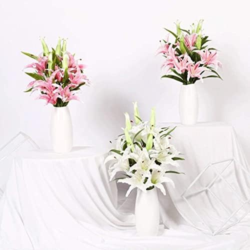 Artificial Lily Flowers in Vase for Home Wedding Decoration