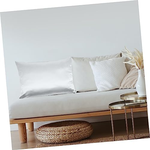 Cabilock 2pcs Ice Silk Pillowcase Zipper Soft and Breathable