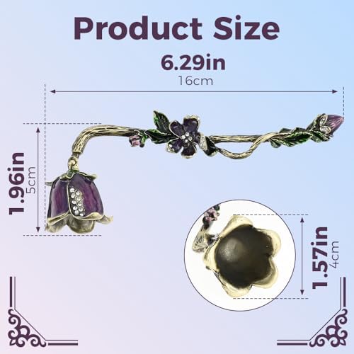 TEENGSE Flower Candle Snuffer Retro Purple Flame Extinguisher