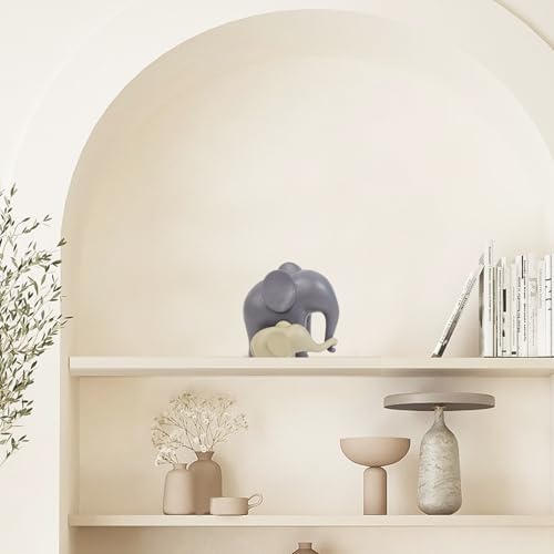 FewSkoy Mom and Baby Elephant Statues Home Decor