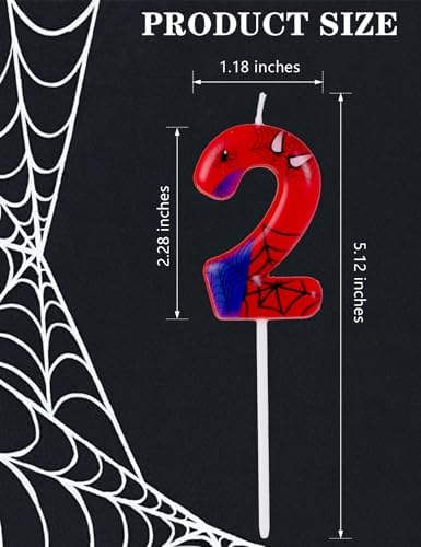 Gezan Spider Themed Birthday Candles Number 2