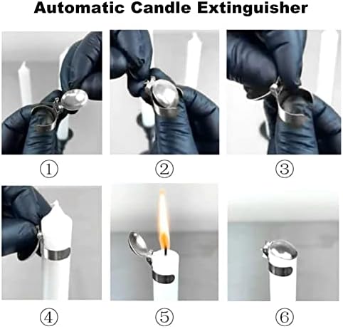 Automatic Candle Snuffers 4pcs Stainless Steel Silver