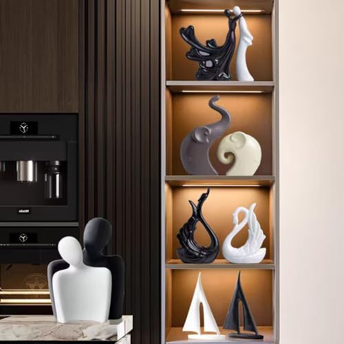 Yahu Lando Romantic Couple Sculptures Black and White