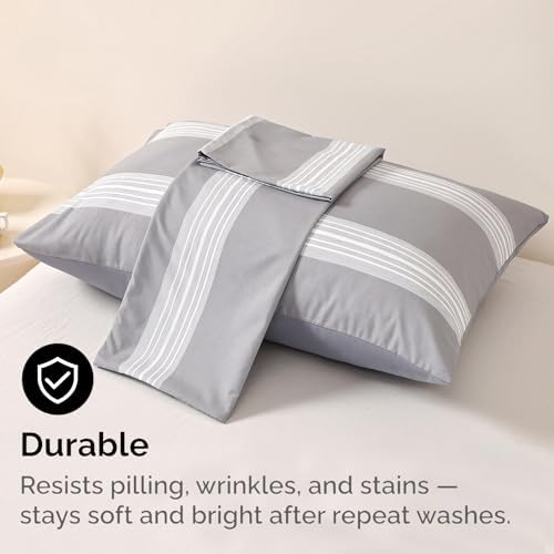 FISHDRU Queen Pillow Cases 2 Pack - Soft Fade-Resistant Wrinkle-Free