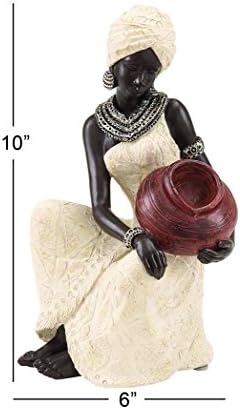 Deco 79 Polystone Woman Statue 6x6x10 Inch