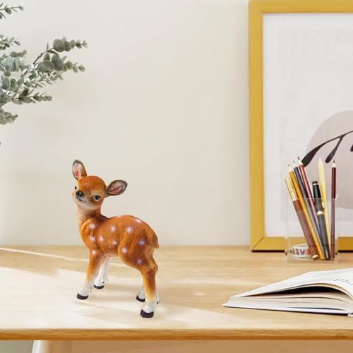 Artpaul Sika Deer Resin Statue Home Decor Accent