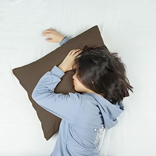 Uxcell Zipper Pillowcases Soft Microfiber 2-Pack Brown