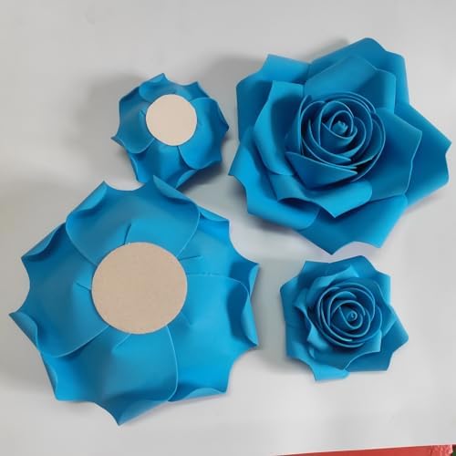 4 Bundles UV Resistant Artificial Flowers Blue