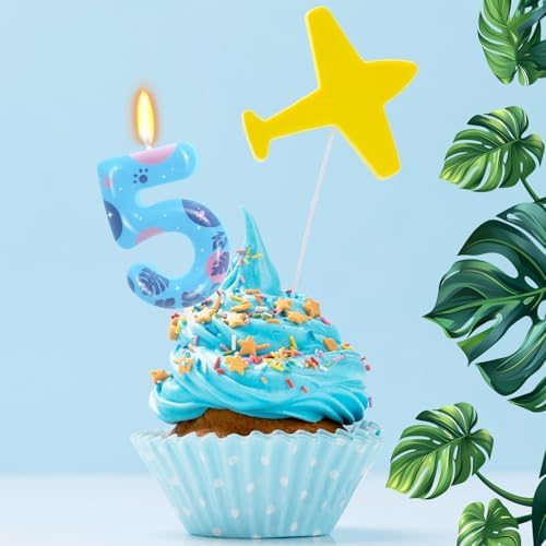 OGnomiFX 5th Birthday Number 5 Candle Cartoon Island Theme