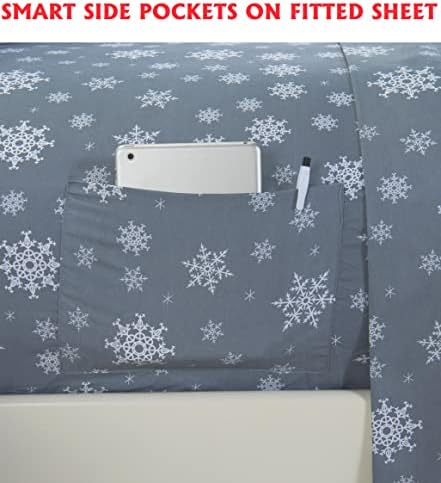 Elegant Comfort Luxury Soft Bed Sheets Holiday Pattern 4-Piece Set