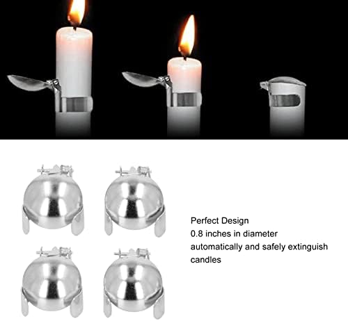 Automatic Candle Snuffers 4pcs Stainless Steel Silver