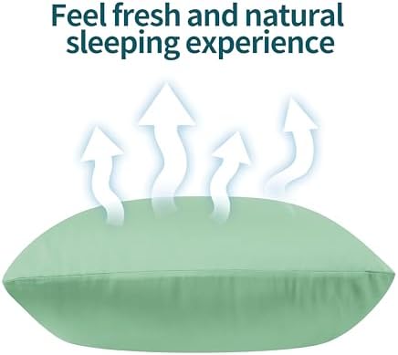 Zaizaihome King Size Pillowcases Set of 2 Sage Green