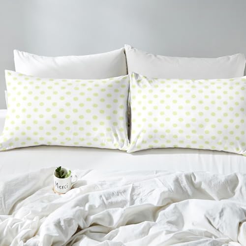 Manfei Cute Polka Dots Sheet Set Twin with 1 Pillowcase