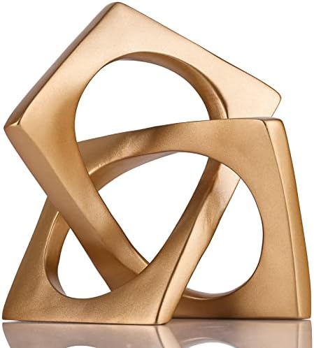 Gold Knot Statue for Coffee Table Centerpiece Decor