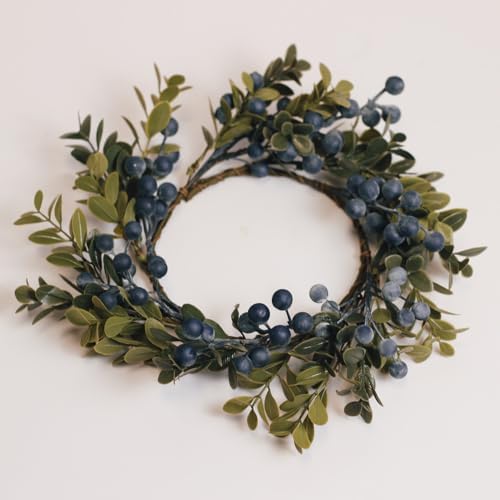 Small Wreath Candle Ring Artificial Flower Decor